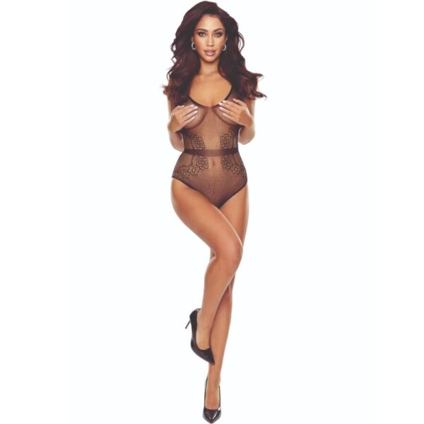 Imagen del artículo erótico PASSION - BS115 BODYSTOCKING REJILLA NEGRO de PASSION WOMAN BODYSTOCKINGS en la sección MODA & LENCERÍA|Lencería Mujer|Lencería Picante|Bodystocking de Millenial Sexshop.