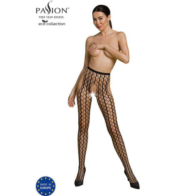 Imagen del artículo erótico PASSION - ECO COLLECTION BODYSTOCKING ECO S007 NEGRO de PASSION WOMAN GARTER & STOCK en la sección MODA & LENCERÍA|Lencería Mujer|Lencería Sexy|Medias de Millenial Sexshop.