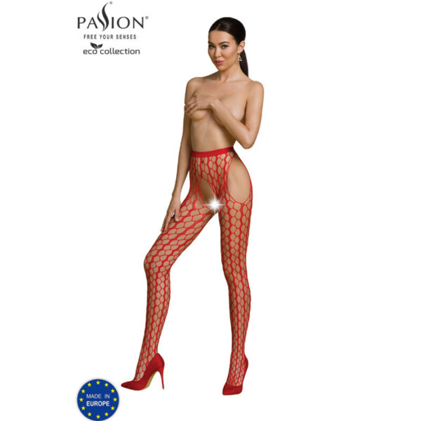 Imagen del artículo erótico PASSION - ECO COLLECTION BODYSTOCKING ECO S007 ROJO de PASSION WOMAN GARTER & STOCK en la sección MODA & LENCERÍA|Lencería Mujer|Lencería Picante|Medias con Liguero de Millenial Sexshop.