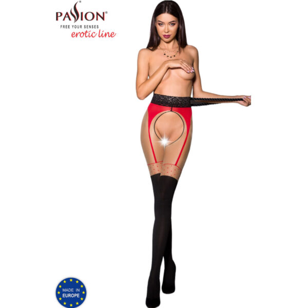 Imagen del artículo erótico PASSION - TIOPEN 003 MEDIAS ROJO 3/4 20/40 DEN de PASSION WOMAN GARTER & STOCK en la sección MODA & LENCERÍA|Lencería Mujer|Lencería Sexy|Medias de Millenial Sexshop.