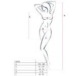 PASSION - WOMAN BS025 BODYSTOCKING ESTILO VESTIDO NEGRO TALLA ÚNICA - Imagen 2