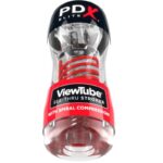 PDX ELITE - MASTURBADOR STROKER VIEWTUBE 2 COMPRESION ESPIRAL TRANSPARENTE - Imagen 2