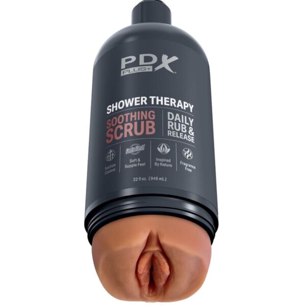 Imagen del artículo erótico PDX PLUS - MASTURBADOR STROKER DISEÑO DISCRETO DE BOTE CHAMPU SOOTHING SCRUB CARAMELO de PDX PLUS+ en la sección JUGUETES BIENESTAR |Juguetes para Hombres|Vaginas con vibración de Millenial Sexshop.