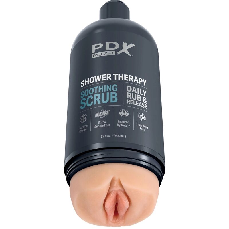 Imagen del artículo erótico PDX PLUS - MASTURBADOR STROKER DISEÑO DISCRETO DE BOTE CHAMPU SOOTHING SCRUB de PDX PLUS+ en la sección JUGUETES BIENESTAR |Juguetes para Hombres|Vaginas con vibración de Millenial Sexshop.