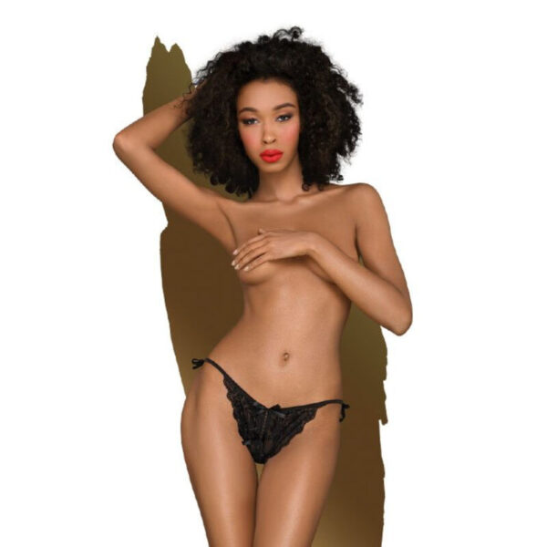 Imagen del artículo erótico PENTHOUSE - TOO HOT TO BE REAL TANGA NEGRO S/M de PENTHOUSE THONG en la sección MODA & LENCERÍA|Lencería Mujer|Lencería Sexy|Bragas sexys|Bragas de Millenial Sexshop.