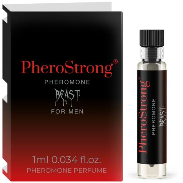 Imagen del artículo erótico PHEROSTRONG - PERFUME CON FEROMONAS BEAST PARA HOMBRE 1 ML de PHEROSTRONG en la sección DROGUERÍA |Perfumes de Millenial Sexshop.