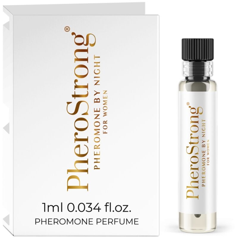 Imagen del artículo erótico PHEROSTRONG - PERFUME CON FEROMONAS BY NIGHT PARA MUJER 1 ML de PHEROSTRONG en la sección DROGUERÍA |Perfumes de Millenial Sexshop.