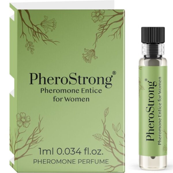 Imagen del artículo erótico PHEROSTRONG - PERFUME CON FEROMONAS ENTICE PARA MUJER 1 ML de PHEROSTRONG en la sección DROGUERÍA |Perfumes de Millenial Sexshop.