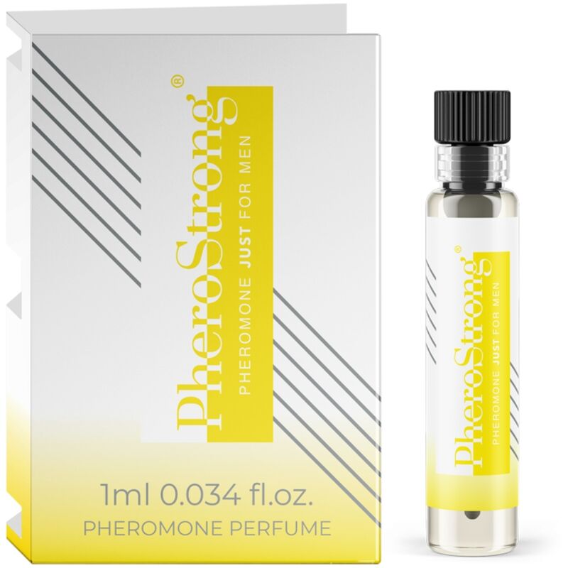 Imagen del artículo erótico PHEROSTRONG - PERFUME CON FEROMONAS JUST PARA HOMBRE 1 ML de PHEROSTRONG en la sección DROGUERÍA |Perfumes de Millenial Sexshop.