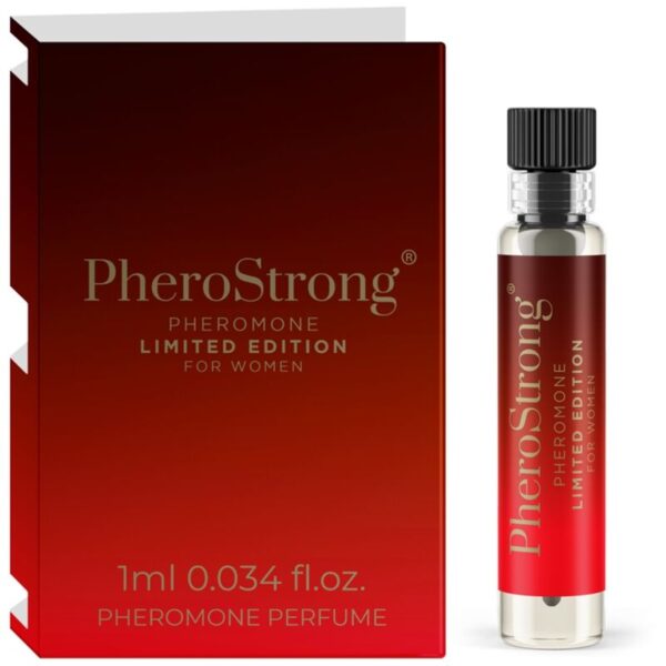 Imagen del artículo erótico PHEROSTRONG - PERFUME CON FEROMONAS LIMITED EDITION PARA MUJER 1 ML de PHEROSTRONG en la sección DROGUERÍA |Perfumes de Millenial Sexshop.