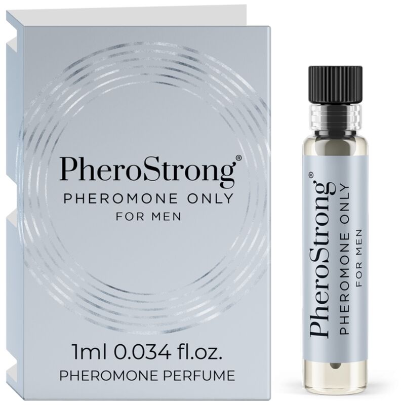 Imagen del artículo erótico PHEROSTRONG - PERFUME CON FEROMONAS ONLY PARA HOMBRE 1 ML de PHEROSTRONG en la sección DROGUERÍA |Perfumes de Millenial Sexshop.