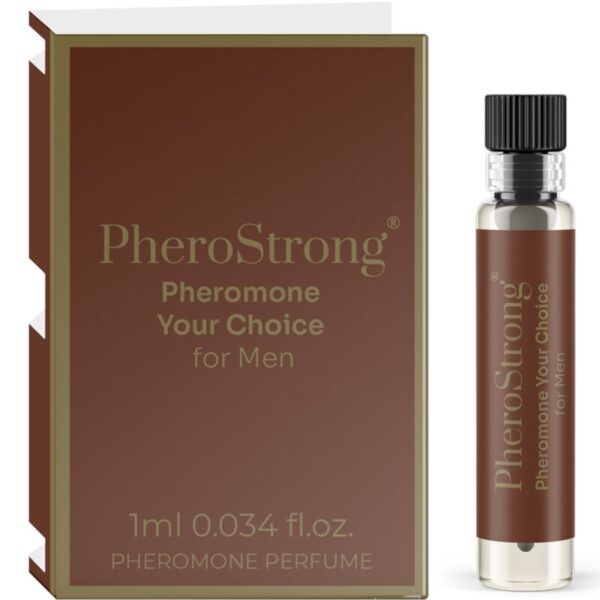 Imagen del artículo erótico PHEROSTRONG - PERFUME CON FEROMONAS YOUR CHOICE PARA HOMBRE 1 ML de PHEROSTRONG en la sección DROGUERÍA |Perfumes de Millenial Sexshop.