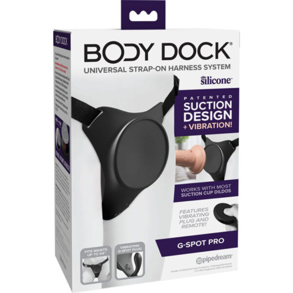 Imagen del artículo erótico PIPEDREAMS - BODY DOCK G-SPOT PRO HARNESS de PIPEDREAMS en la sección JUGUETES BIENESTAR |Arneses|Complementos Arneses de Millenial Sexshop.