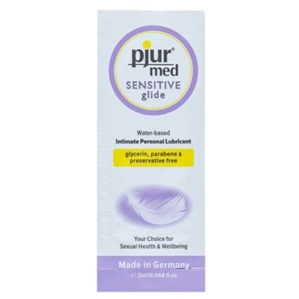 Imagen del artículo erótico PJUR - MED SENSITIVE GLIDE LUBRICANTE BASE AGUA 2 ML de PJUR en la sección DROGUERÍA |Lubricantes|Monodosis de Millenial Sexshop.
