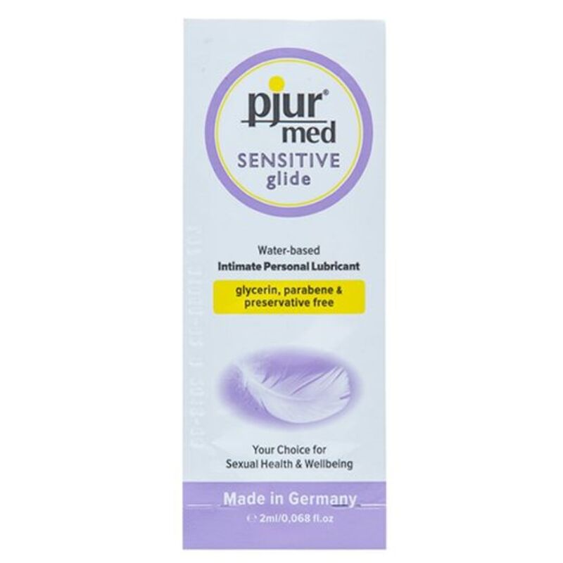 Imagen del artículo erótico PJUR - MED SENSITIVE GLIDE LUBRICANTE BASE AGUA 2 ML de PJUR en la sección DROGUERÍA |Lubricantes|Monodosis de Millenial Sexshop.