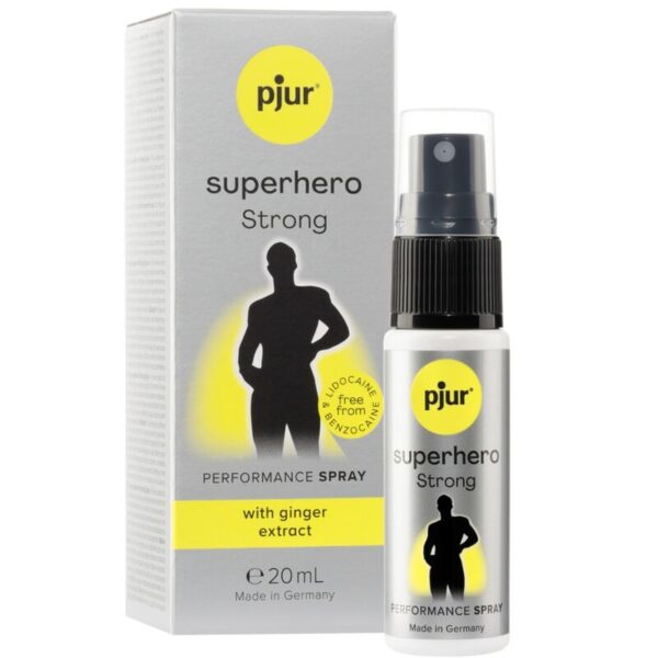 Imagen del artículo erótico PJUR - SPRAY RETARDANTE SUPERHERO STRONG 20 ML de PJUR en la sección DROGUERÍA |Estimulantes para Ellos|Retardantes de Millenial Sexshop.