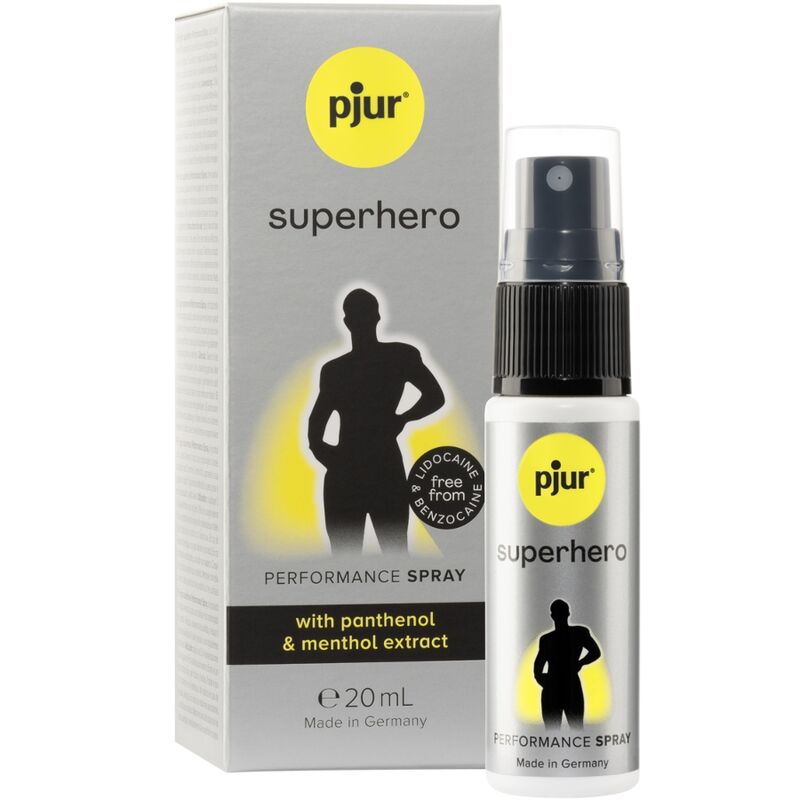Imagen del artículo erótico PJUR - SUPERHERO PERFORMANCE SPRAY RETARDANTE 20 ML de PJUR en la sección DROGUERÍA |Estimulantes para Ellos|Retardantes de Millenial Sexshop.