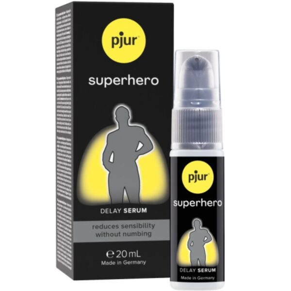 Imagen del artículo erótico PJUR - SUPERHERO SERUM RETARDANTE CONCENTRADO 20 ML de PJUR en la sección DROGUERÍA |Estimulantes para Ellos|Retardantes de Millenial Sexshop.