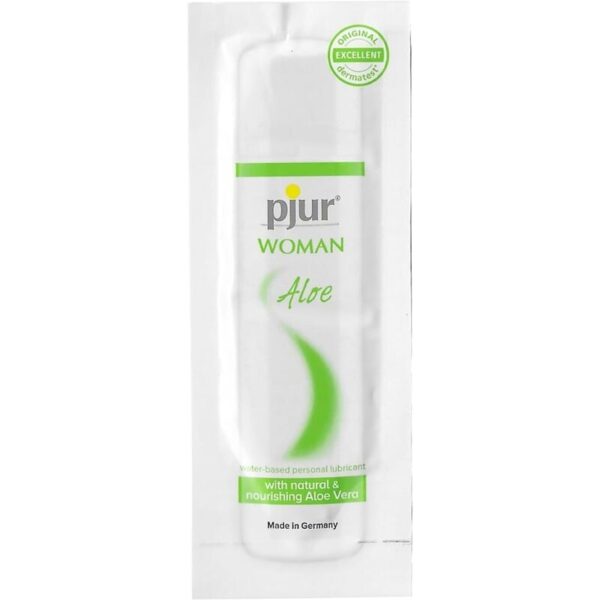 Imagen del artículo erótico PJUR - WOMAN ALOE LUBRICANTE BASE AGUA 2 ML de PJUR en la sección DROGUERÍA |Lubricantes|Monodosis de Millenial Sexshop.