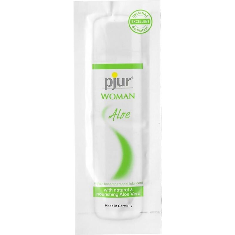 Imagen del artículo erótico PJUR - WOMAN ALOE LUBRICANTE BASE AGUA 2 ML de PJUR en la sección DROGUERÍA |Lubricantes|Monodosis de Millenial Sexshop.