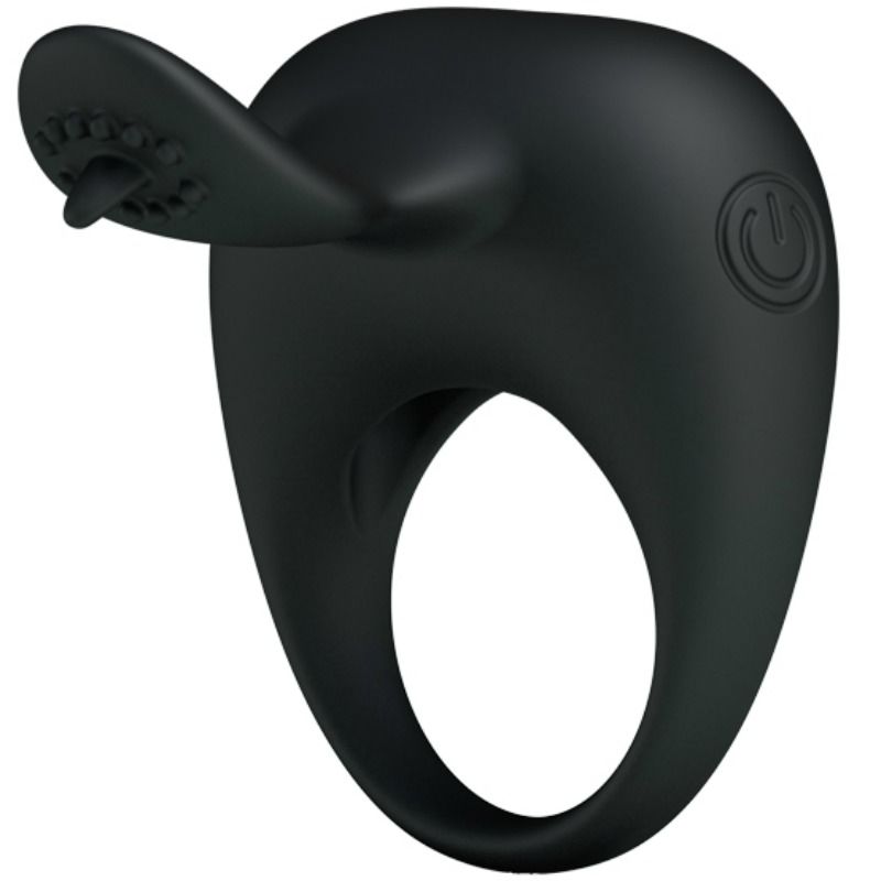 Imagen del artículo erótico PRETTY LOVE - ANILLO VIBRADOR CON LENGUA de PRETTY LOVE en la sección JUGUETES BIENESTAR |Juguetes para Hombres|Accesorios para el pene|Anillos Pene|Anillos con Vibración de Millenial Sexshop.