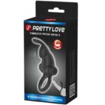 PRETTY LOVE - ANILLO VIBRADOR + ESTIMULADOR RABBIT CLÍTORIS 10 VIBRACIONES NEGRO - Imagen 6