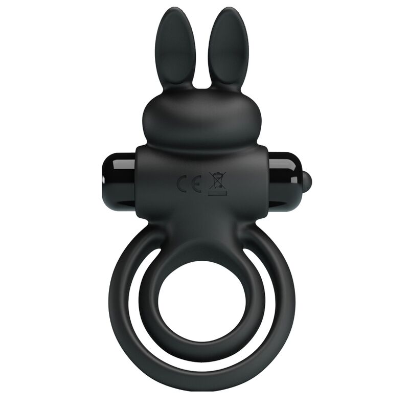 Imagen del artículo erótico PRETTY LOVE - ANILLO VIBRADOR III CONEJO PARA PENE NEGRO de PRETTY LOVE MALE en la sección JUGUETES BIENESTAR |Juguetes para Hombres|Accesorios para el pene|Anillos Pene|Anillos con Vibración de Millenial Sexshop.