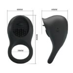 PRETTY LOVE - ANILLO VIBRADOR PARA PENE CON LENGUA NEGRO - Imagen 6