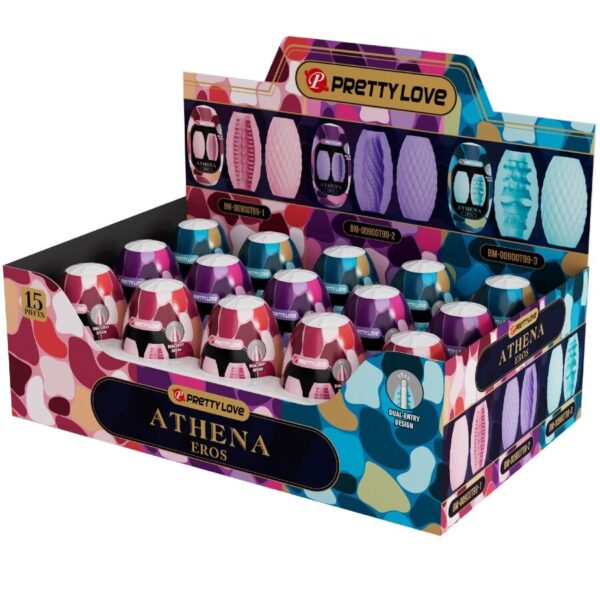 Imagen del artículo erótico PRETTY LOVE - ATHENA EROS PACK 15 MASTURBADORES MASCULINOS VARIOS de PRETTY LOVE en la sección JUGUETES BIENESTAR |Juguetes para Hombres|Masturbadores varios de Millenial Sexshop.