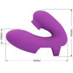 PRETTY LOVE - ATHENA VIBRADOR DE DEDO CON ESTIMULADOR CLÍTORIS MORADO - Imagen 4