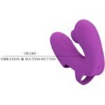 PRETTY LOVE - ATHENA VIBRADOR DE DEDO CON ESTIMULADOR CLÍTORIS MORADO - Imagen 5