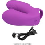 PRETTY LOVE - ATHENA VIBRADOR DE DEDO CON ESTIMULADOR CLÍTORIS MORADO - Imagen 6