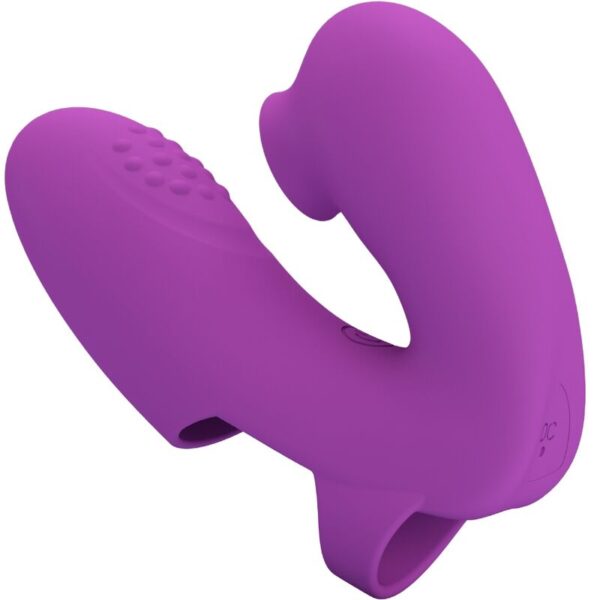 Imagen del artículo erótico PRETTY LOVE - ATHENA VIBRADOR DE DEDO CON ESTIMULADOR CLÍTORIS MORADO de PRETTY LOVE en la sección JUGUETES BIENESTAR |Vibradores|Vibradores Dedo de Millenial Sexshop.