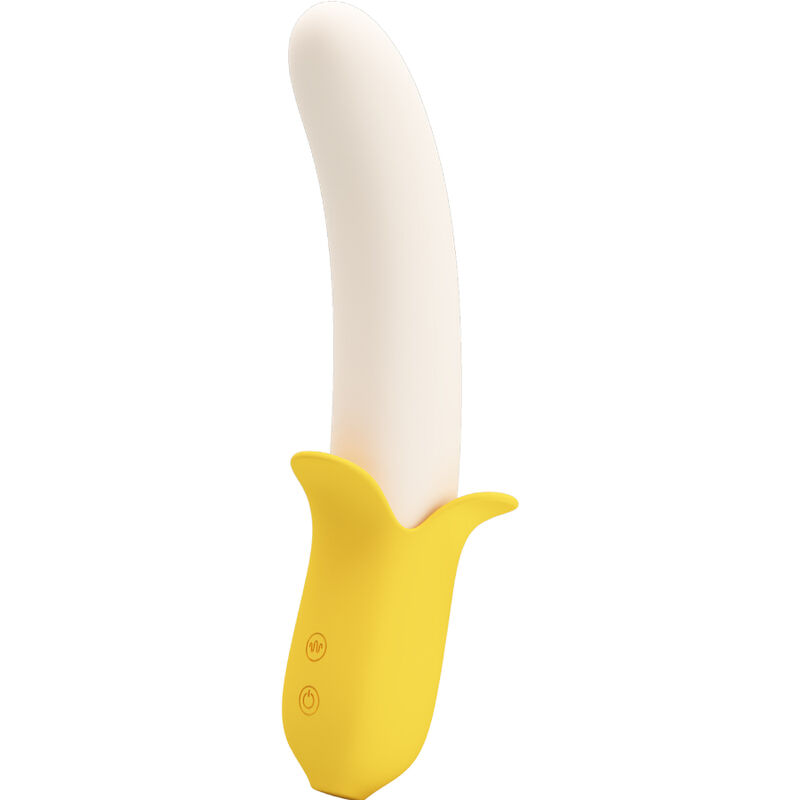 Imagen del artículo erótico PRETTY LOVE - BANANA GEEK SUPER POWER 7 VIBRACIONES UP&DOWN SILICONA NEGRO de PRETTY LOVE en la sección JUGUETES BIENESTAR |Dildos sin Vibración de Millenial Sexshop.