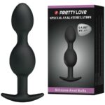 PRETTY LOVE - BOLAS ANALES SILICONA 12.5 CM NEGRO - Imagen 2