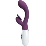 PRETTY LOVE - BUTTERFLY KISS VIBRADOR RABBIT & ESTIMULADOR PUNTO G MORADO - Imagen 2