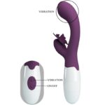 PRETTY LOVE - BUTTERFLY KISS VIBRADOR RABBIT & ESTIMULADOR PUNTO G MORADO - Imagen 4