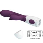 PRETTY LOVE - BUTTERFLY KISS VIBRADOR RABBIT & ESTIMULADOR PUNTO G MORADO - Imagen 5