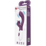 PRETTY LOVE - BUTTERFLY KISS VIBRADOR RABBIT & ESTIMULADOR PUNTO G MORADO - Imagen 6