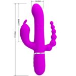 PRETTY LOVE - CAMMY TRIPLE VIBRADOR MULTIFUNCIÓN 4 EN 1 ROSA - Imagen 6