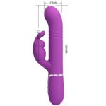 PRETTY LOVE - COALE VIBRADOR RABBIT MULTIFUNCIÓN 4 EN 1 MORADO - Imagen 5