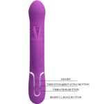 PRETTY LOVE - COALE VIBRADOR RABBIT MULTIFUNCIÓN 4 EN 1 MORADO - Imagen 6