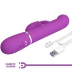 PRETTY LOVE - COALE VIBRADOR RABBIT MULTIFUNCIÓN 4 EN 1 MORADO - Imagen 7