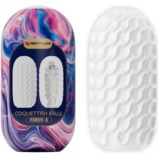 Imagen del artículo erótico PRETTY LOVE - COQUETTISH BALLS MASTURBADOR MASCULINO SILICONA BLANCO de PRETTY LOVE en la sección JUGUETES BIENESTAR |Juguetes para Hombres|Masturbadores varios de Millenial Sexshop.