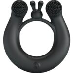 Imagen del artículo erótico PRETTY LOVE - DAHLIA ANILLO VIBRADOR + ESTIMULADOR DE CLÍTOIS 12 VIBRACIONES NEGRO de PRETTY LOVE en la sección JUGUETES BIENESTAR |Juguetes para Hombres|Accesorios para el pene|Anillos Pene|Anillos con Vibración de Millenial Sexshop.