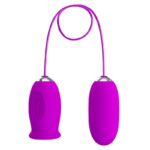 Imagen del artículo erótico PRETTY LOVE - DAISY HUEVO DUAL VIBRADOR RECARGABLE MORADO de PRETTY LOVE FLIRTATION en la sección JUGUETES BIENESTAR |Juguetes para Mujeres|Estimuladores|Huevos vibradores de Millenial Sexshop.