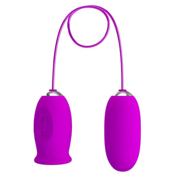 Imagen del artículo erótico PRETTY LOVE - DAISY HUEVO DUAL VIBRADOR RECARGABLE MORADO de PRETTY LOVE FLIRTATION en la sección JUGUETES BIENESTAR |Juguetes para Mujeres|Estimuladores|Huevos vibradores de Millenial Sexshop.