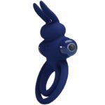 PRETTY LOVE - DAREY DOBLE ANILLO VIBRADOR RABBIT AZUL - Imagen 2