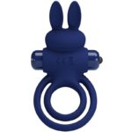 PRETTY LOVE - DAREY DOBLE ANILLO VIBRADOR RABBIT AZUL - Imagen 3