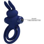 PRETTY LOVE - DAREY DOBLE ANILLO VIBRADOR RABBIT AZUL - Imagen 7